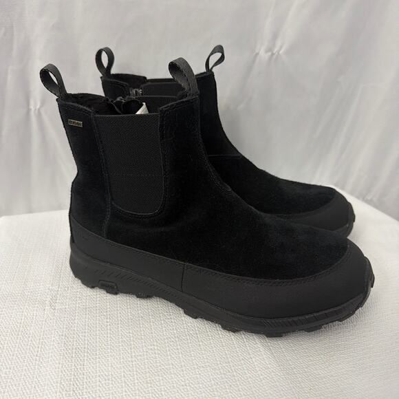 IceBug Hova BUGrip Boots Womens Size 9.5 Black Suede Side Zip Insulated Winter - Picture 1 of 10